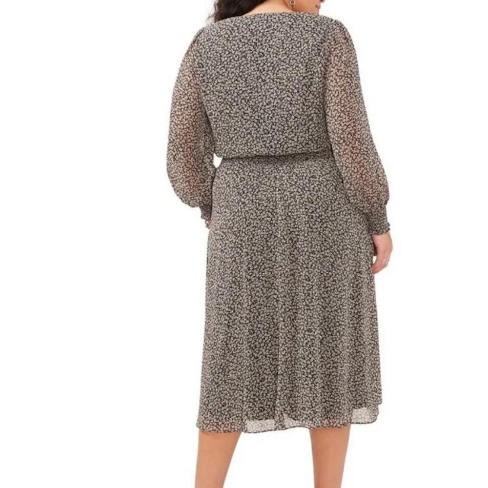 NWOT MSK | $138 Smocked Long Sleeve Dress - Picture 2 of 4